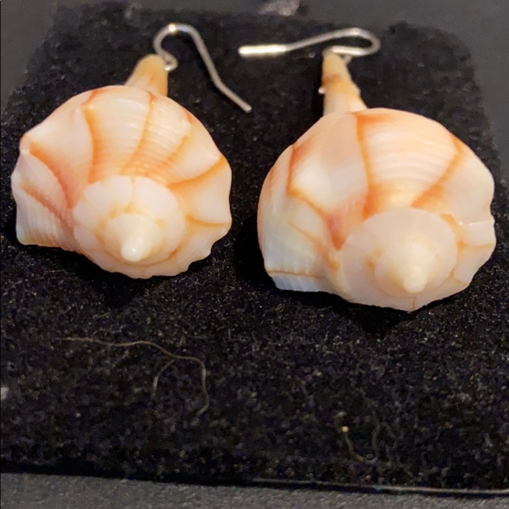 Hand Made SeaShell Earrings - Picture 2 of 5
